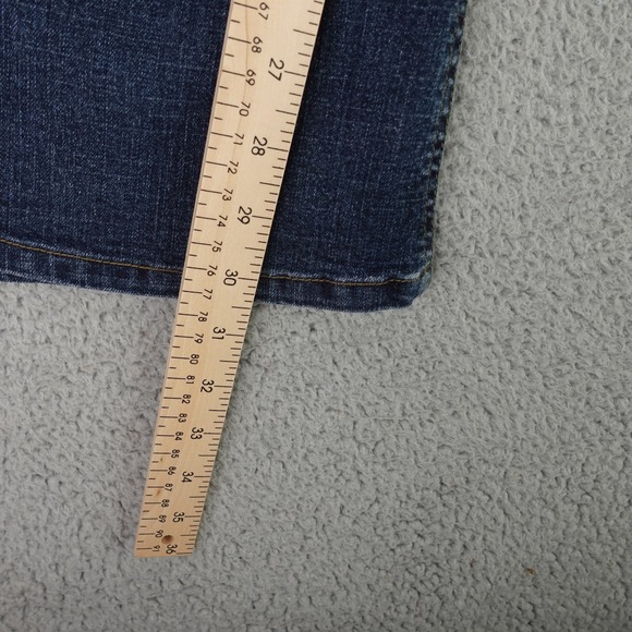 Mudd Yo Jeans Vintage Y2K Flare Side Lace Up Bell Bottoms Blue Womens 11 31x30 - Picture 3 of 9